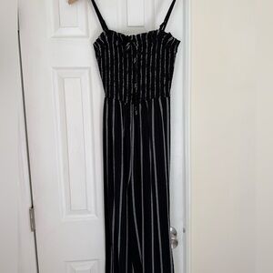 Billabong Black and White Striped Pants